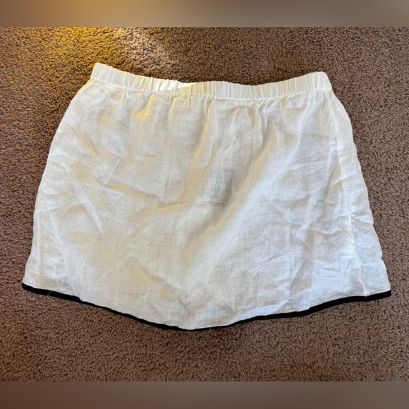 NEW NWT gap 100% linen mini skirt white medium lightweight swim beach cover up - Picture 2 of 3